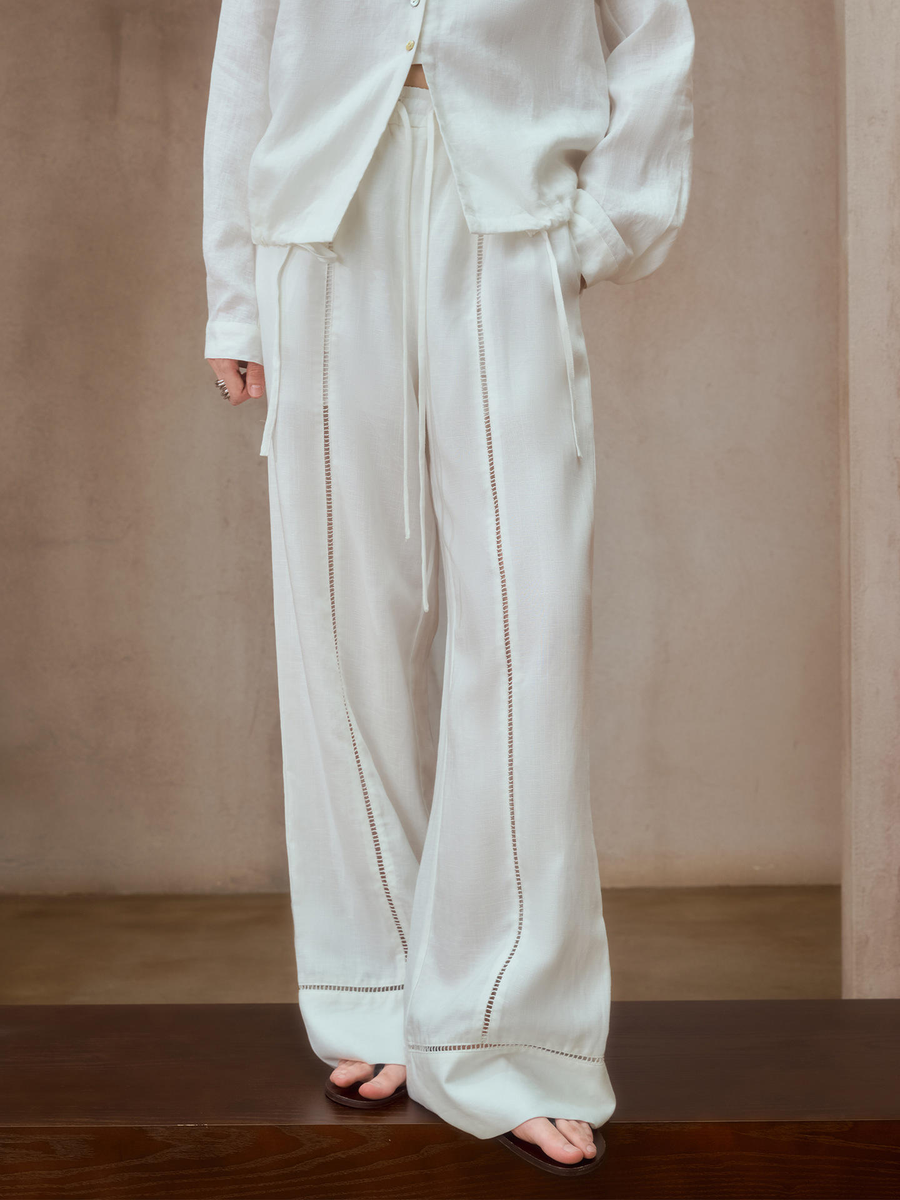 Pantalon Lin Dentelle