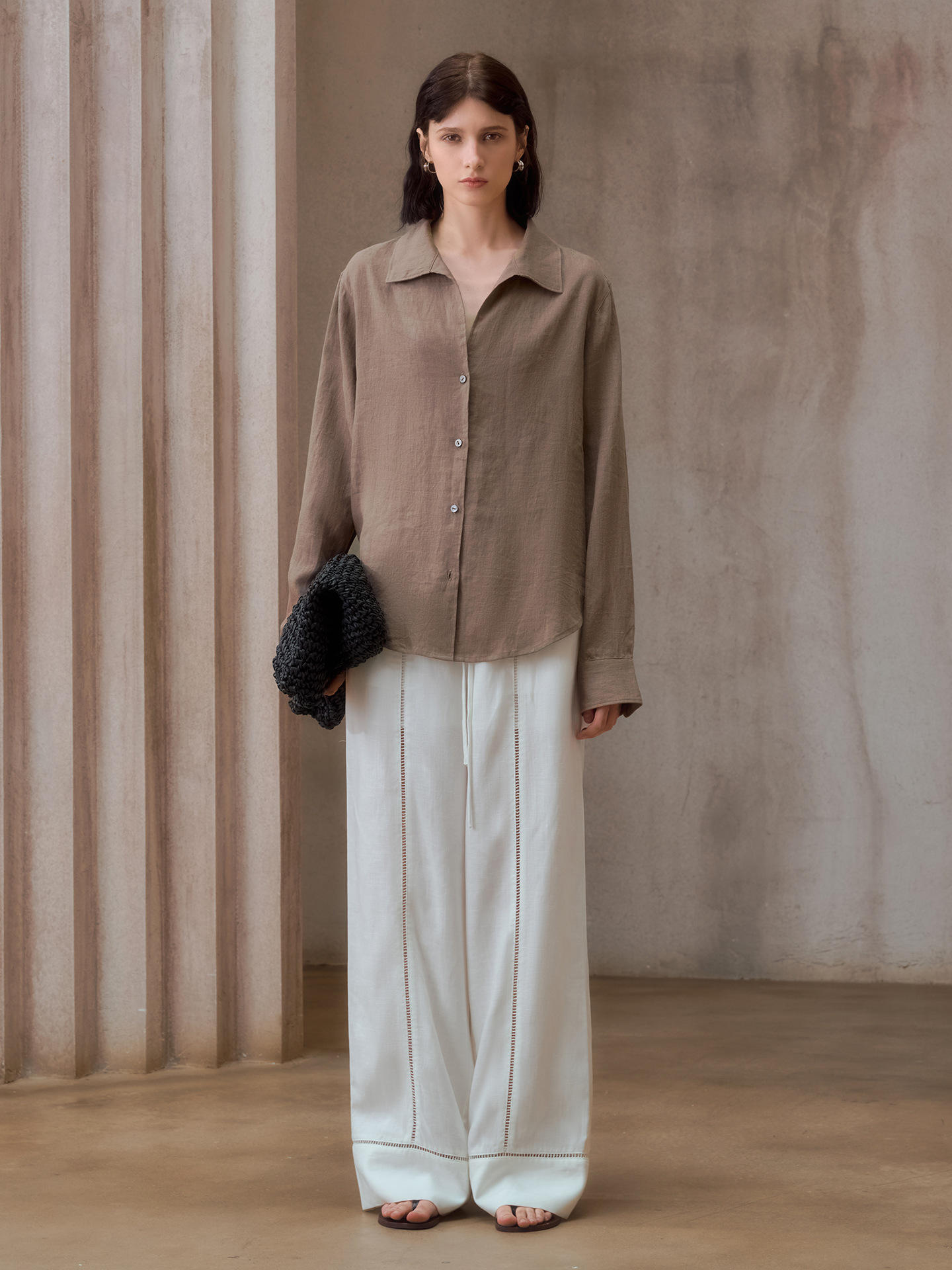 Pantalon Lin Dentelle