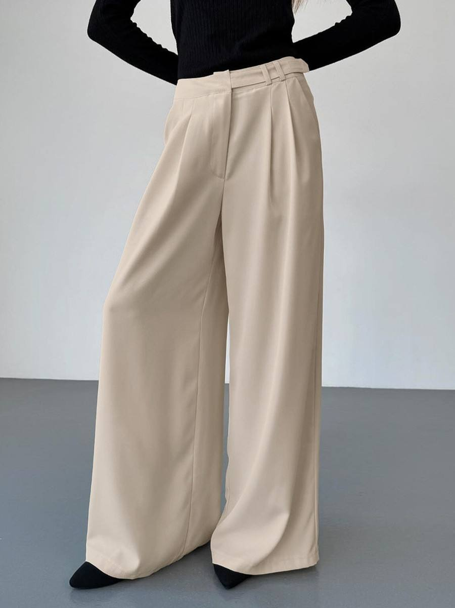 Pantalon Large Taille Haute