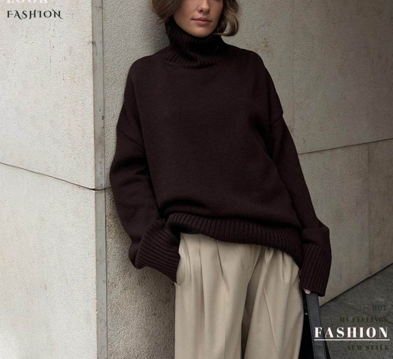 Pull Col Roulé Oversize