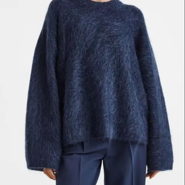Pull Col Rond Duveteux