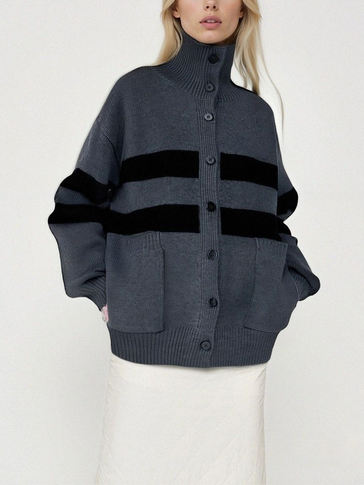 Gilet Rayé en Maille