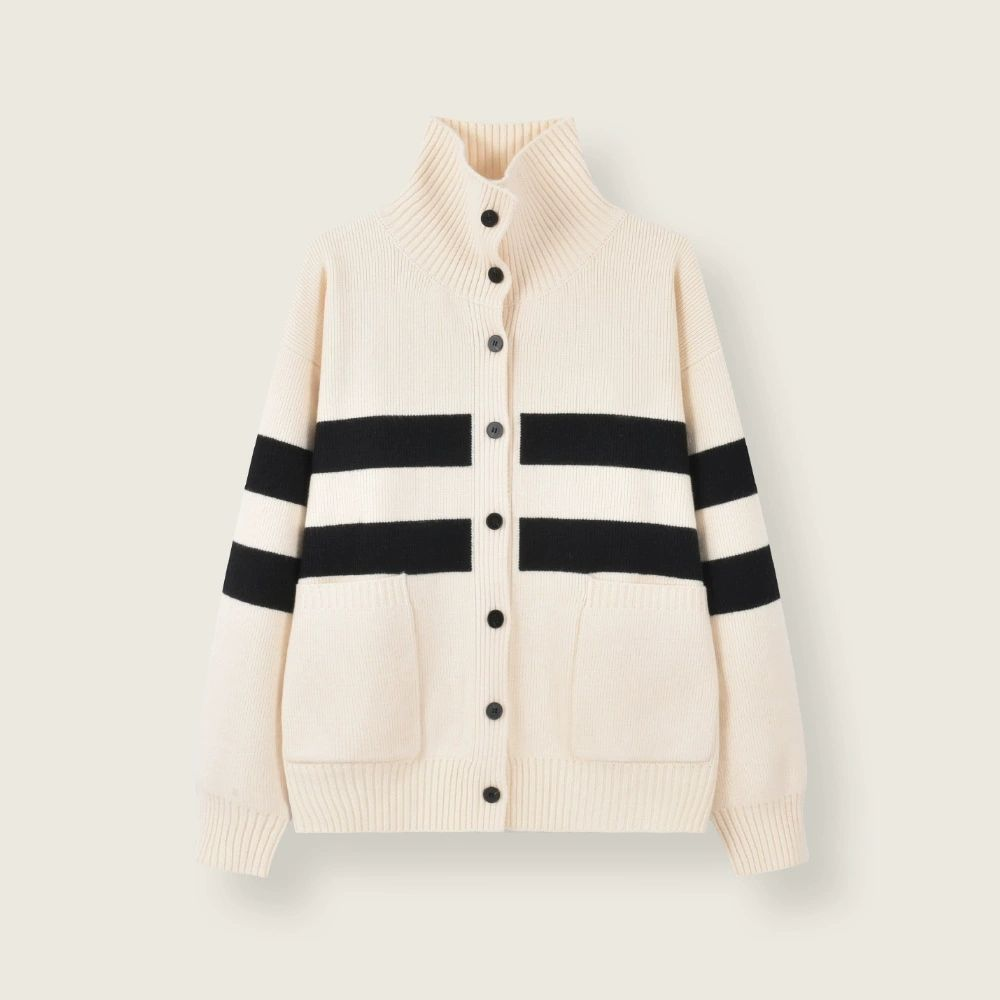 Gilet Rayé en Maille