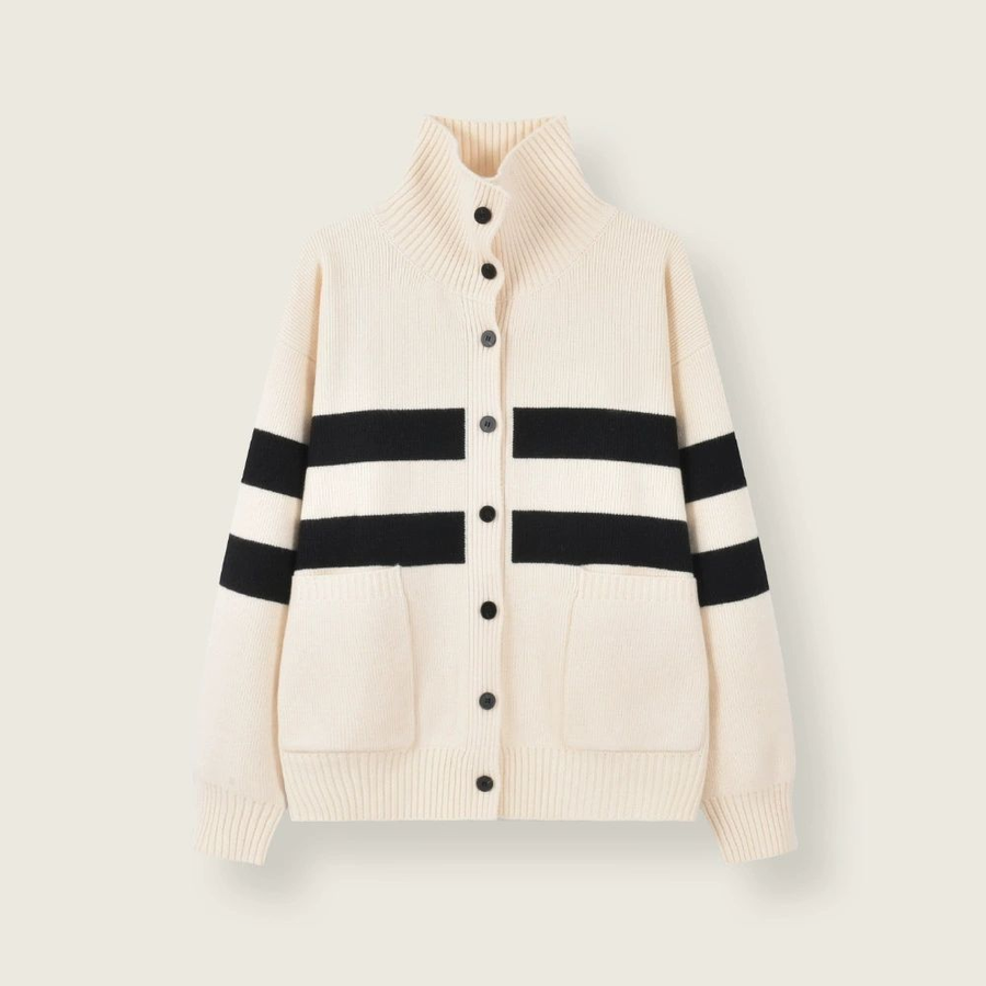 Gilet Rayé en Maille