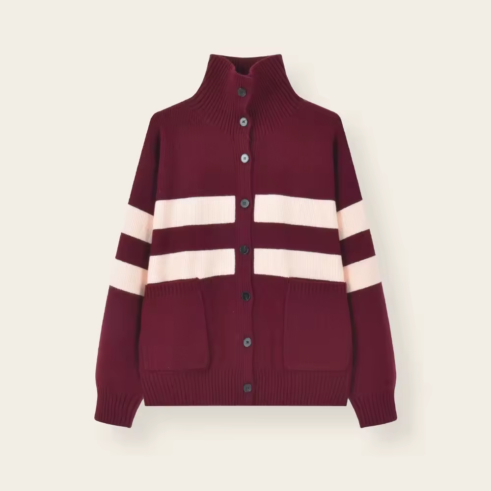 Gilet Rayé en Maille
