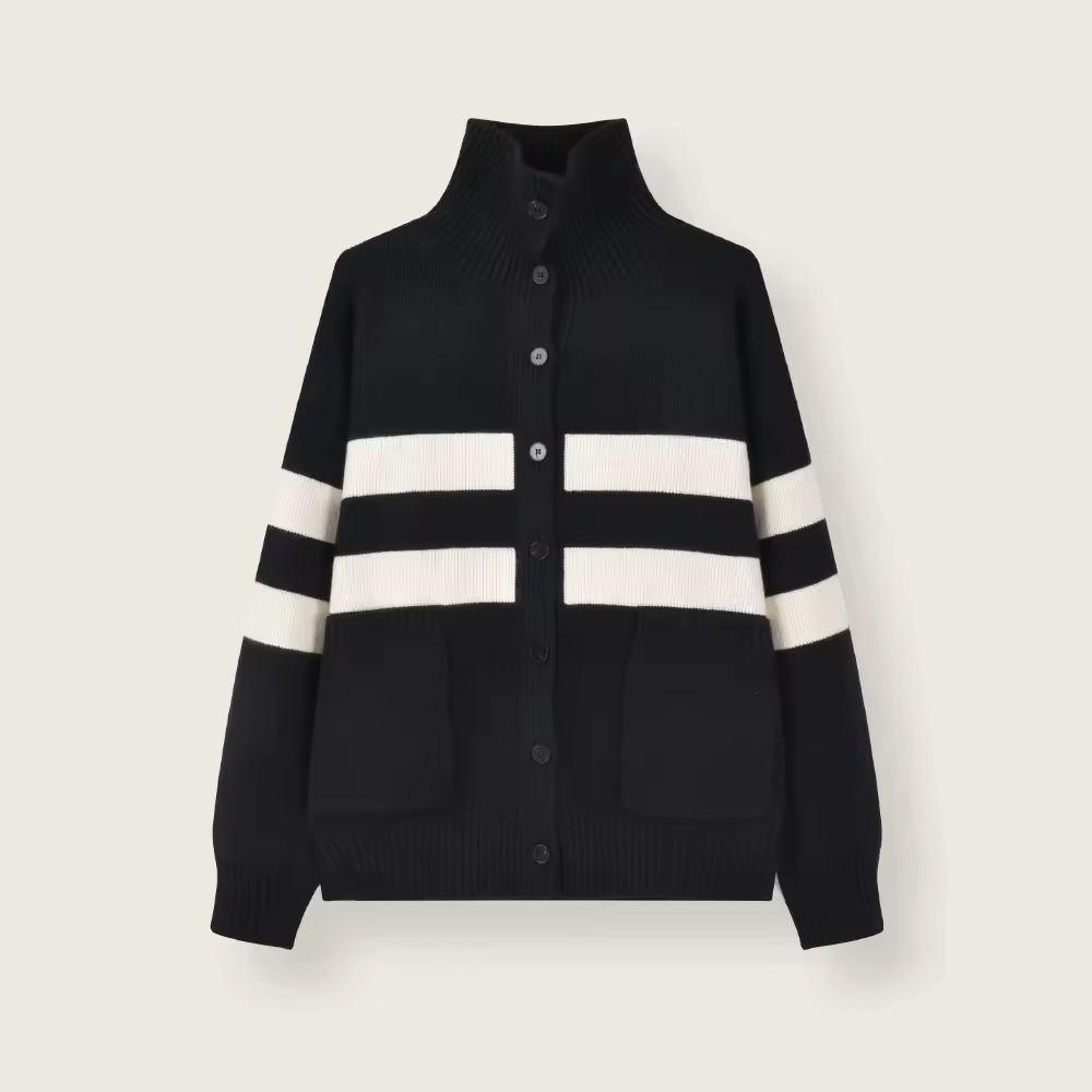 Gilet Rayé en Maille
