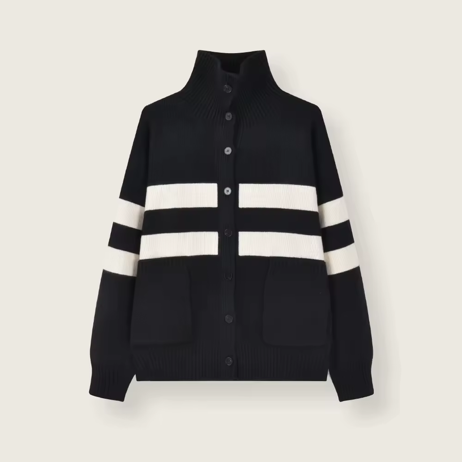 Gilet Rayé en Maille