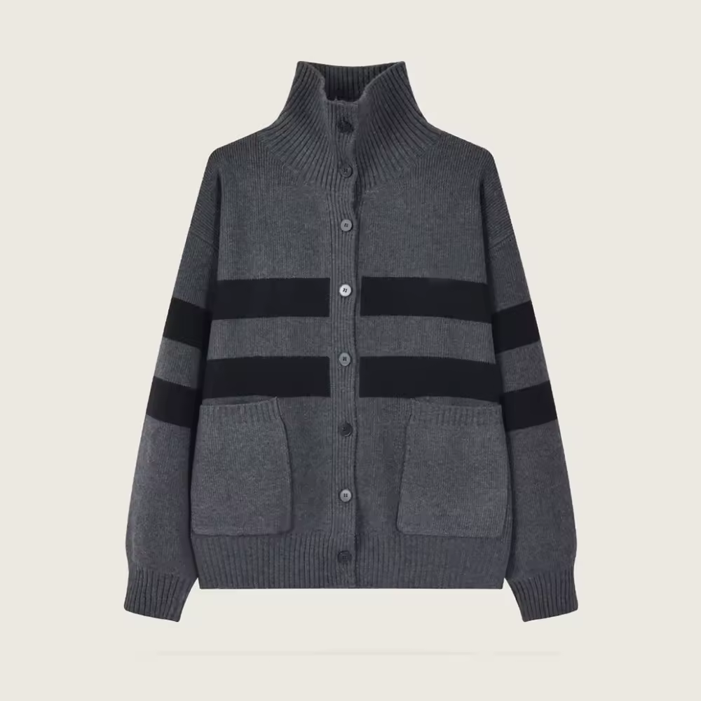 Gilet Rayé en Maille