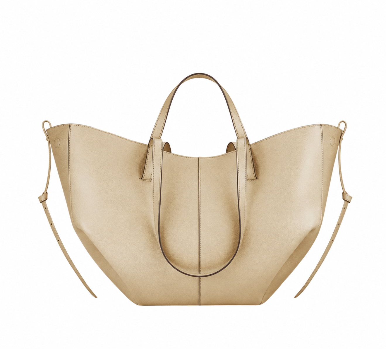 Le Calice — sac cabas en cuir coloris Sable, vue de face