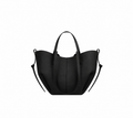 Le Mini Calice — sac cabas compact en cuir coloris Noir, vue de face