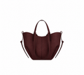 Le Mini Calice — sac cabas compact en cuir coloris Bordeaux, vue de face